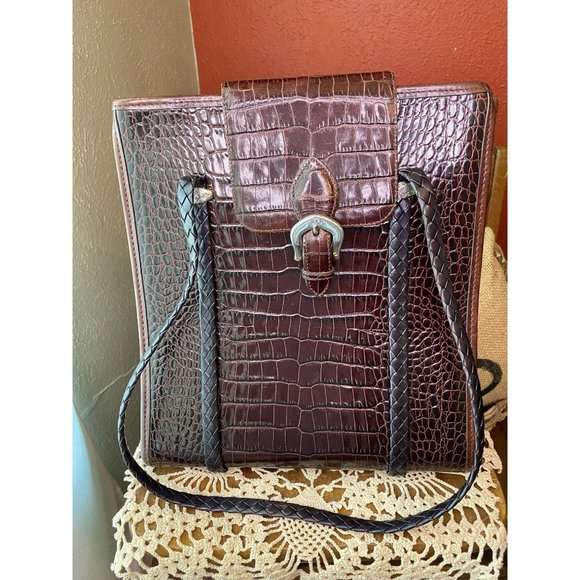BRIGHTON DONNA CLASSIC Shoulder Bag Purse - 1996 - Leather - Excellent Condition - Picture 1 of 7